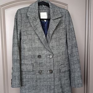 Avec Le Filles Plaid Overcoat